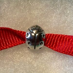 Authentic 925 sterling silver Pandora Ladybug bead charm